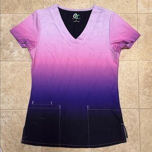 Ombre Scrub Top Like New XS